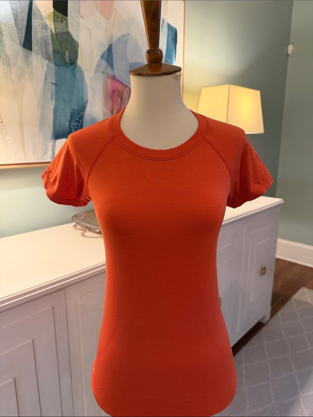 lululemon athletica Orange Short-Sleeve Crewneck Tee